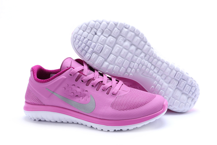 Nike FS Lite Run Shoes Pink Grey For Women - Click Image to Close