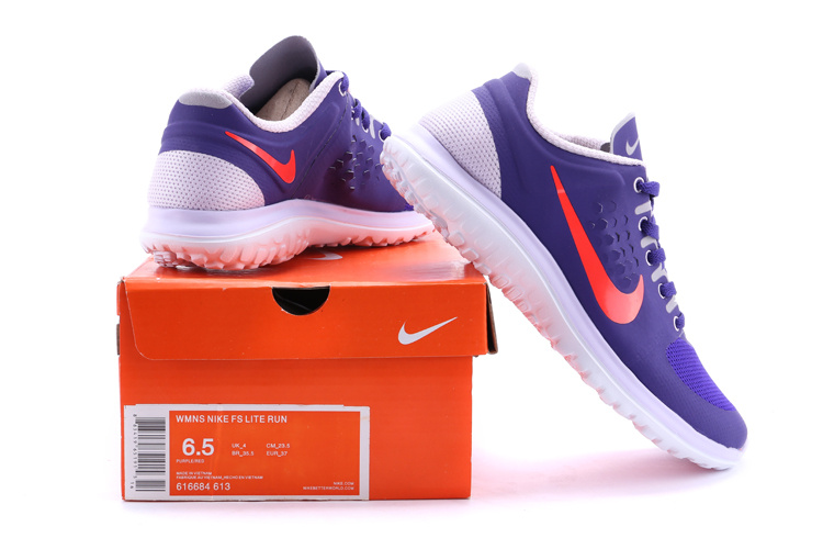 Nike FS Lite Run Shoes Purple White For Women - Click Image to Close