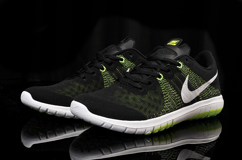 Nike Flex Series Black Green White Running Shoes