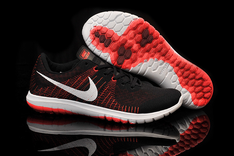 Nike Flex Series Black Red White Running Shoes - Click Image to Close