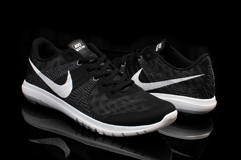 Nike Flex Series Black White Running Shoes - Click Image to Close
