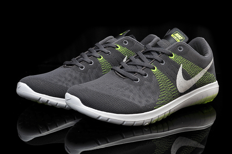 Nike Flex Series Grey Green White Running Shoes - Click Image to Close