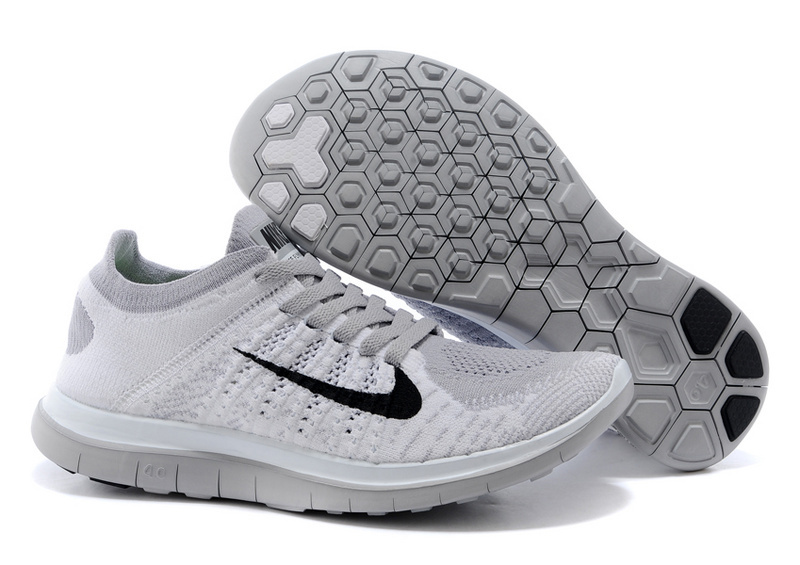 Nike Free 4.0 Flyknit Grey Running Shoes