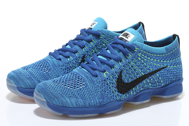 Nike Flyknit Agility Blue Black Running Shoes - Click Image to Close