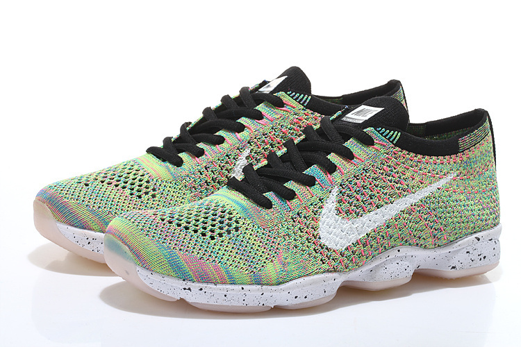 Nike Flyknit Agility Light Green Black White Running Shoes