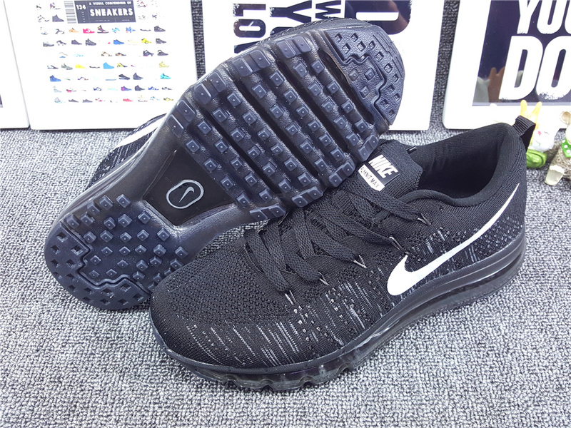 Nike Flyknit Air Max 2014 All Black Shoes - Click Image to Close