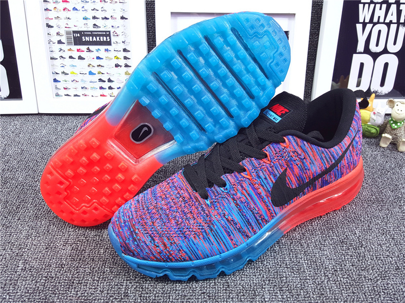 Nike Flyknit Air Max 2014 Purple Blue Red Black Shoes