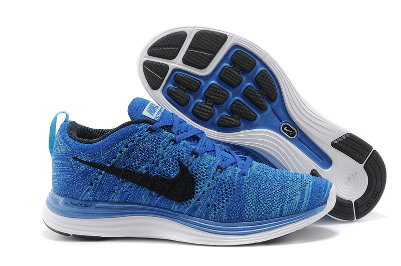 Nike Flyknit Lunar 1 Blue Black Shoes