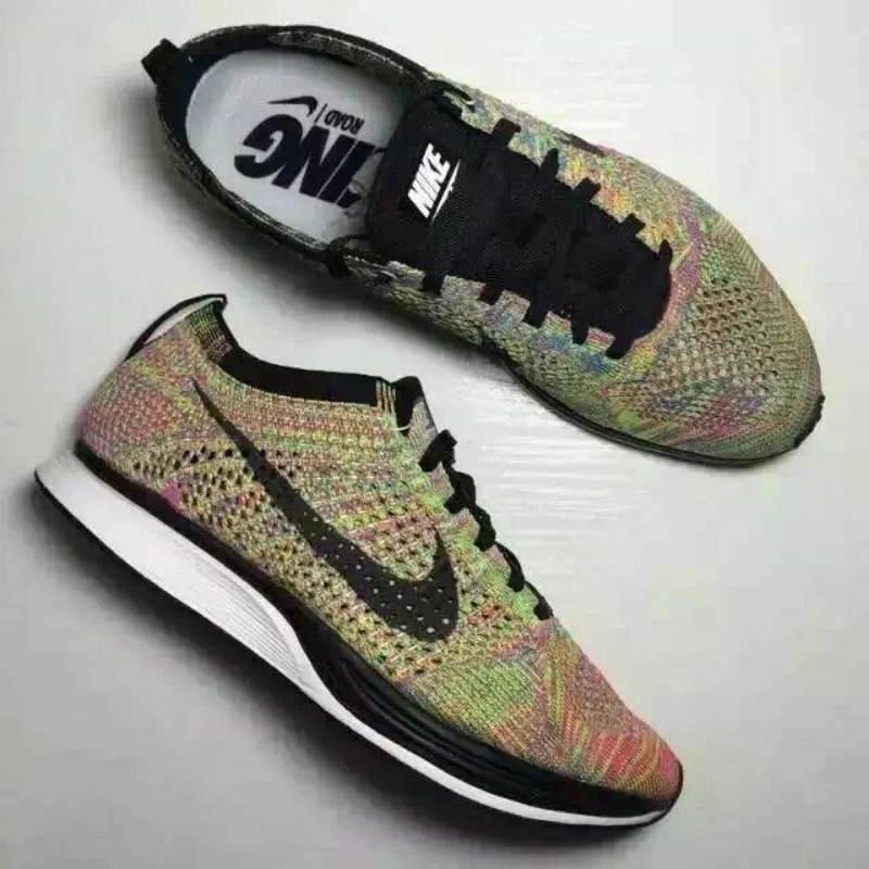 Nike Flyknit Racer Green Black Women Shoes