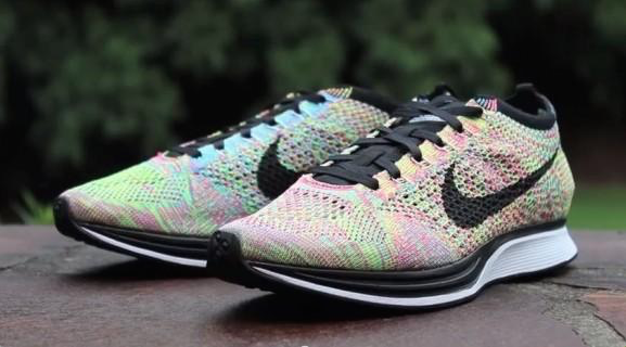 Nike Flyknit Racer Green Black Women Shoes - Click Image to Close