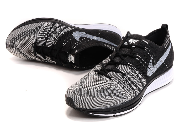 Nike Flyknit Trainer Grey Black Shoes - Click Image to Close