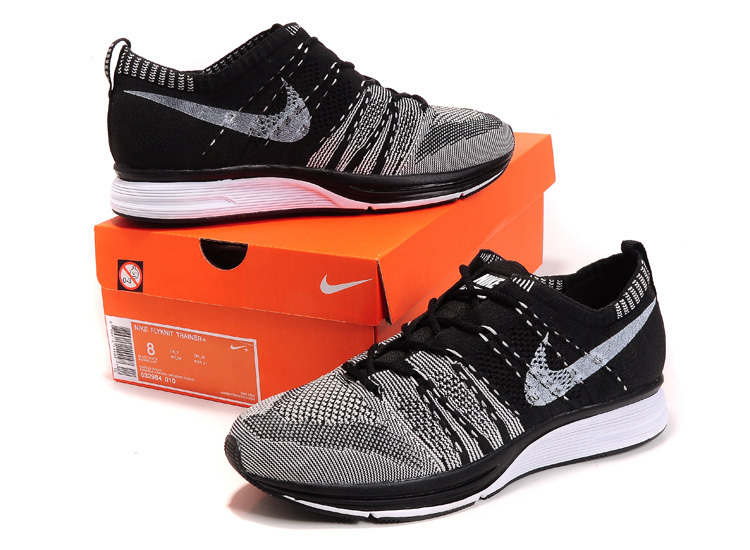 Nike Flyknit Trainer Grey Black Shoes - Click Image to Close