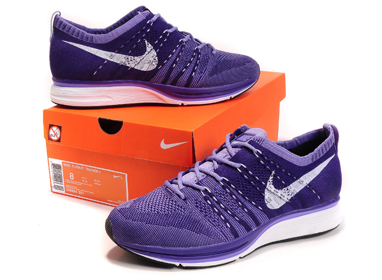 Nike Flyknit Trainer Purple White Shoes