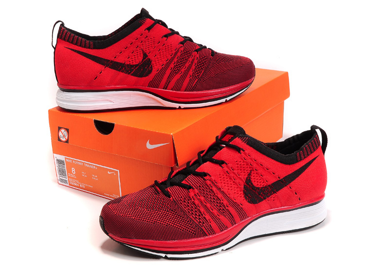 Nike Flyknit Trainer Red Black Shoes