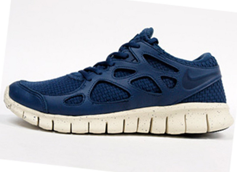 Nike Fre Run 2 Women Blue White Shoes - Click Image to Close