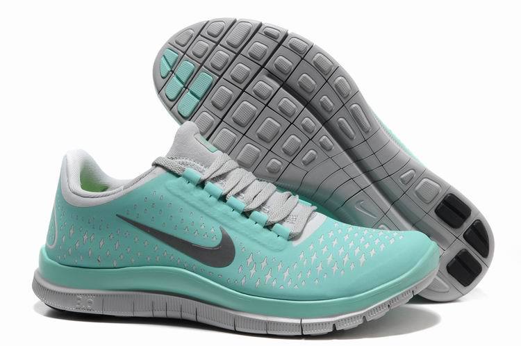 Nike Free 3.0 V4 Green Grey Running Shoes - Click Image to Close