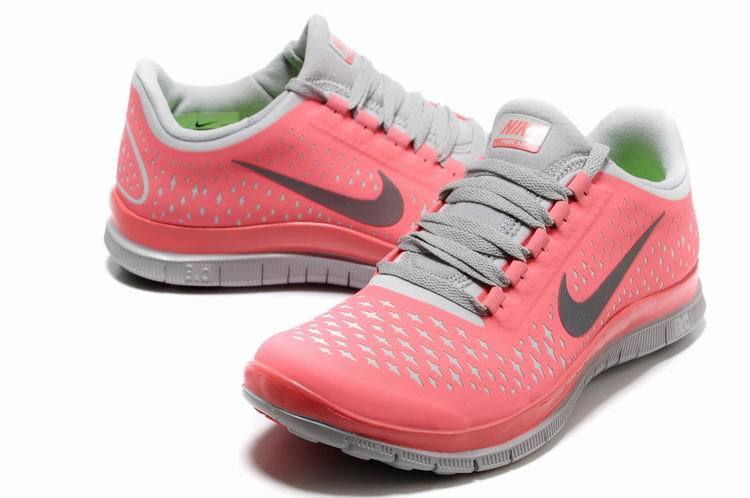 Nike Free 3.0 V4 Pink Grey Running Shoes - Click Image to Close