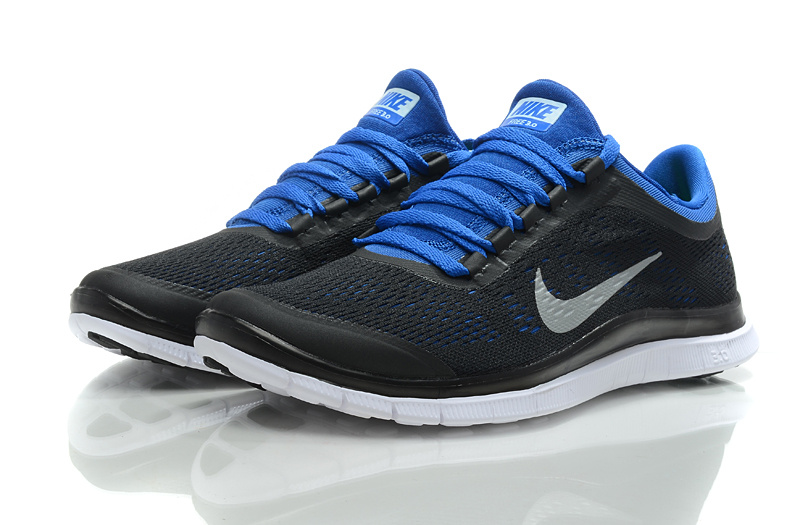 Nike Free 3.0 V5 Black Blue Shoes - Click Image to Close