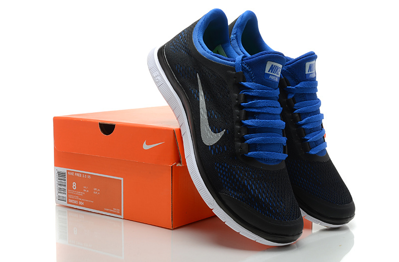 Nike Free 3.0 V5 Black Blue Shoes - Click Image to Close