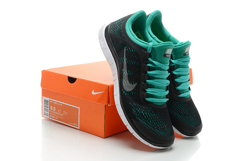 Nike Free 3.0 V5 Black Green Shoes - Click Image to Close