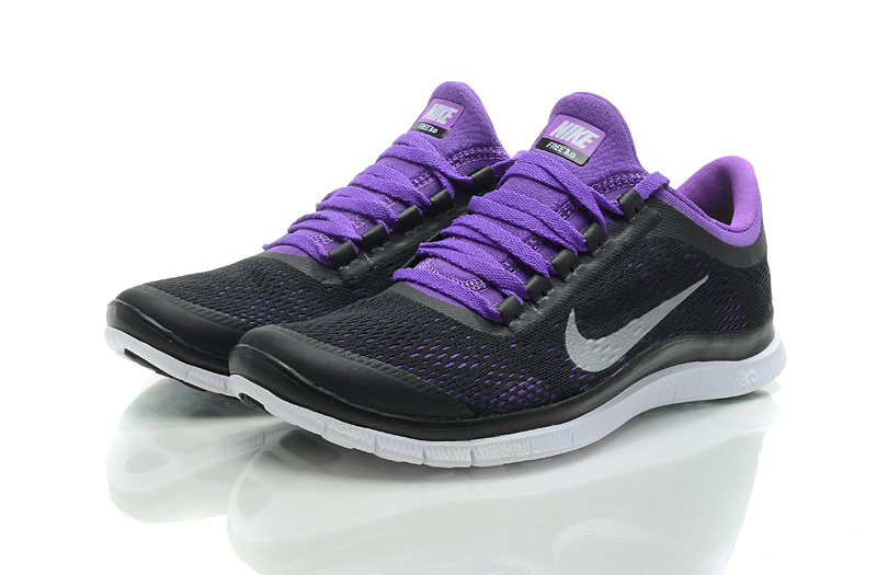 Nike Free 3.0 V5 Black Purple Shoes - Click Image to Close