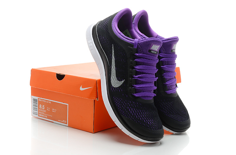 Nike Free 3.0 V5 Black Purple Shoes - Click Image to Close
