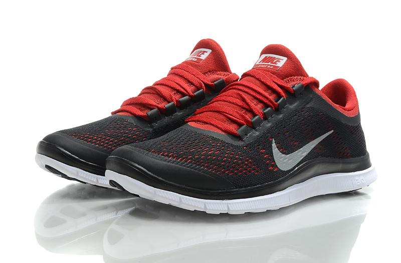 Nike Free 3.0 V5 Black Red Shoes - Click Image to Close