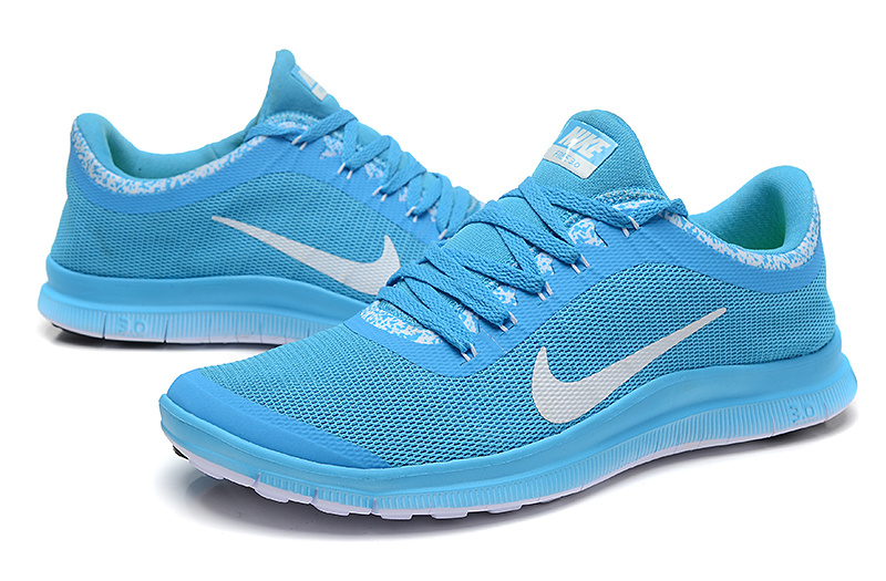 Nike Free 3.0 V5 EXT Baby Blue White Shoes - Click Image to Close