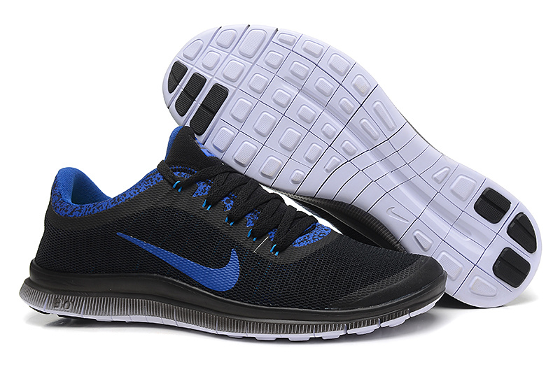 Nike Free 3.0 V5 EXT Black Blue Shoes - Click Image to Close