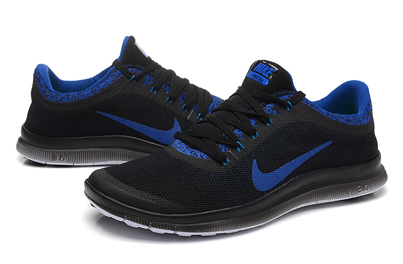 Nike Free 3.0 V5 EXT Black Blue Shoes - Click Image to Close