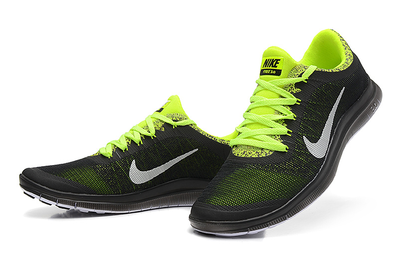 Nike Free 3.0 V5 EXT Black Green Shoes - Click Image to Close