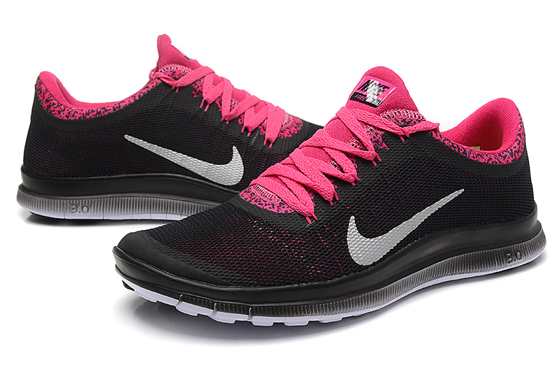 Nike Free 3.0 V5 EXT Black Pink Silver For Women - Click Image to Close