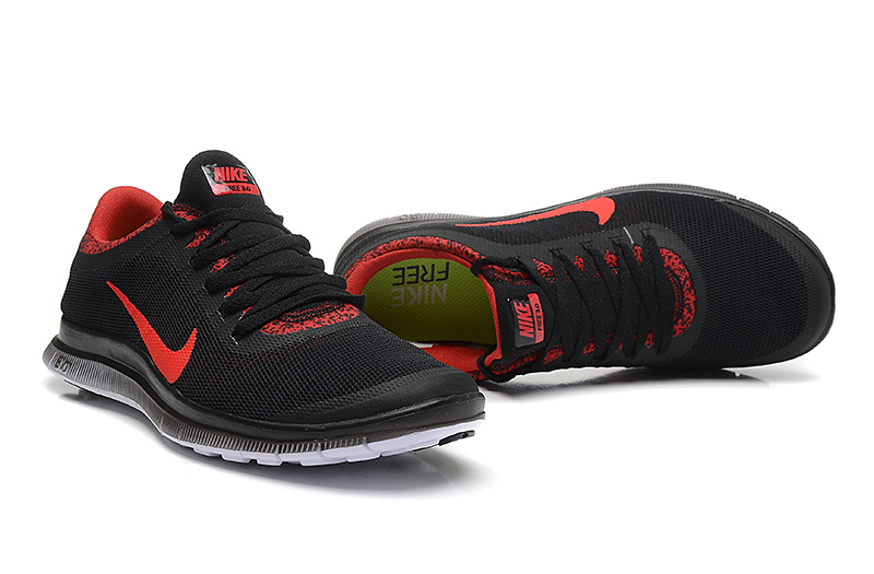 Nike Free 3.0 V5 EXT Black Red Shoes - Click Image to Close