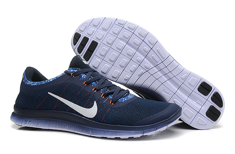 Nike Free 3.0 V5 EXT Dark Blue White Shoes - Click Image to Close