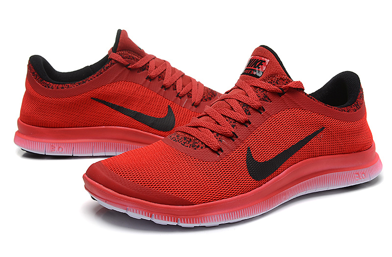 Nike Free 3.0 V5 EXT Dark Red Black Shoes - Click Image to Close