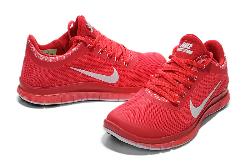 Nike Free 3.0 V5 EXT Red Silver For Women - Click Image to Close