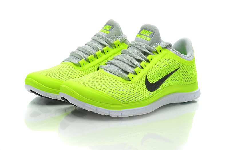Nike Free 3.0 V5 Fluorscent Green Grey Shoes