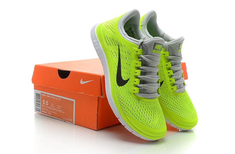 Nike Free 3.0 V5 Fluorscent Green Grey Shoes