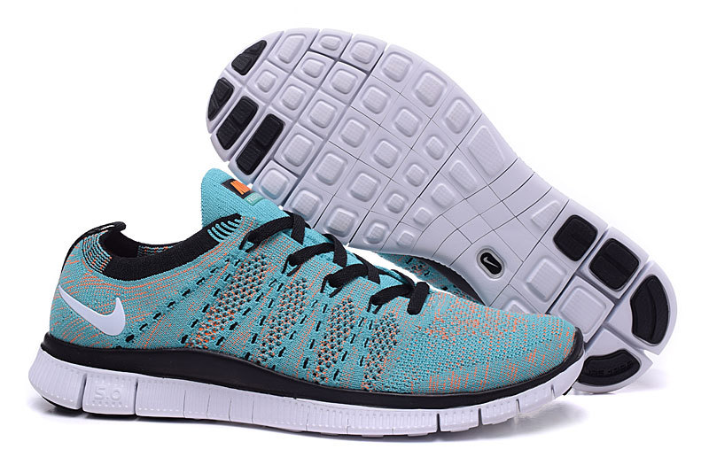 Nike Free 5.0 Flyknit Blue Black Shoes