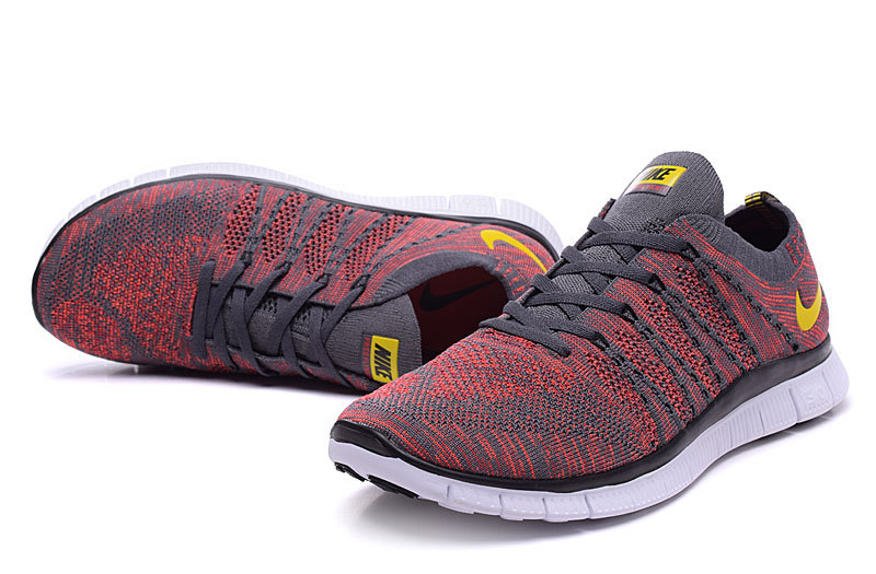 Nike Free 5.0 Flyknit Grey Redish Shoes