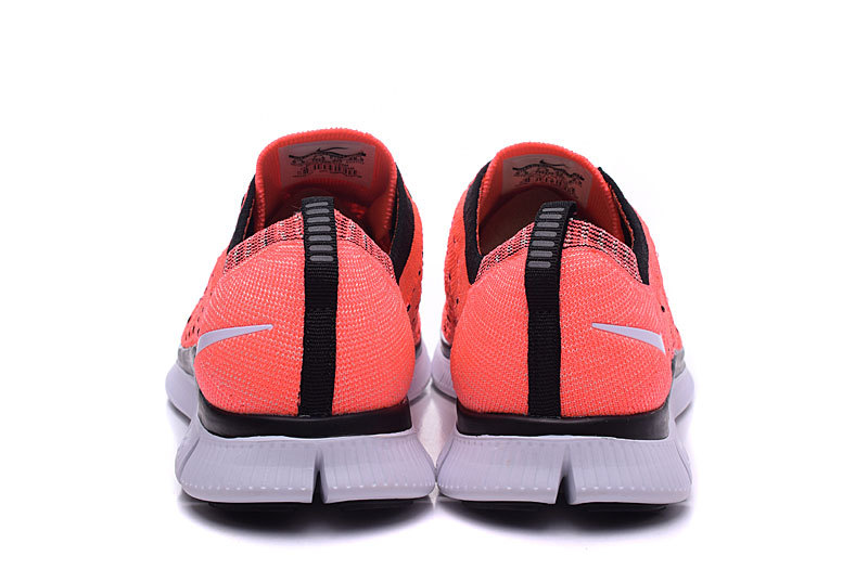 Nike Free 5.0 Flyknit Redish Orange Black Women Shoes