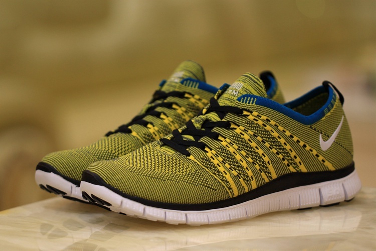 Nike Free 5.0 Flyknit Yellow Black Shoes