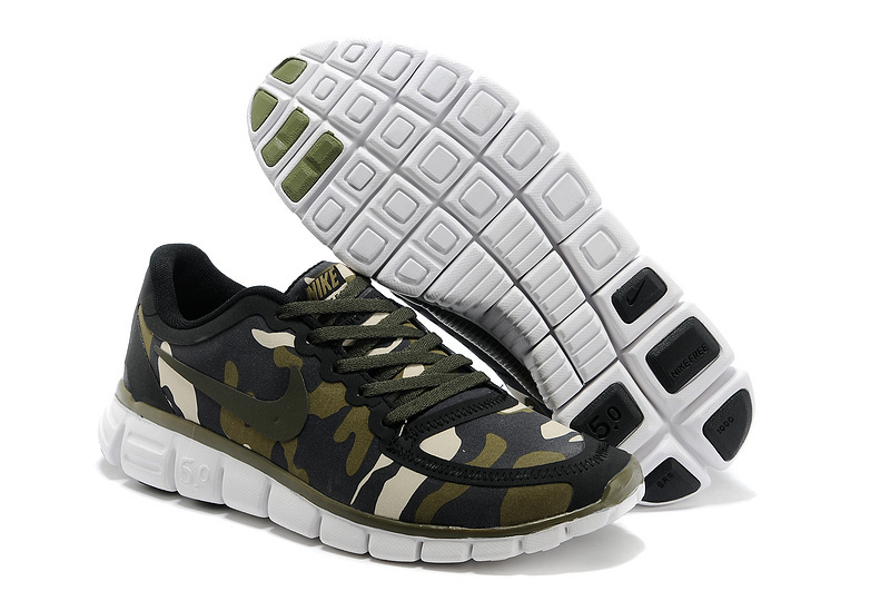 Nike Free 5.0 V4 Camouflage Army Green Shoes