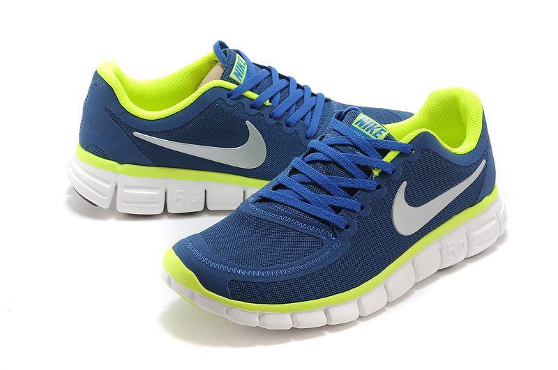 Nike Free 5.0 V4 Shoes Blue Green White