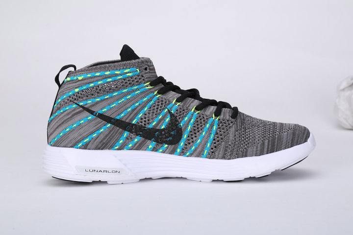 Nike Free Flyknit Grey High Black Blue Shoes