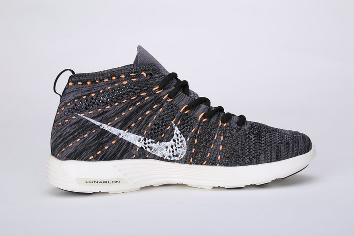 Nike Free Flyknit High Black Yellow White Shoes - Click Image to Close