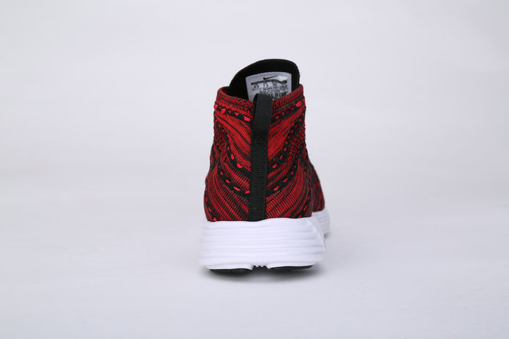 Nike Free Flyknit High Dark Red Black Women Shoes