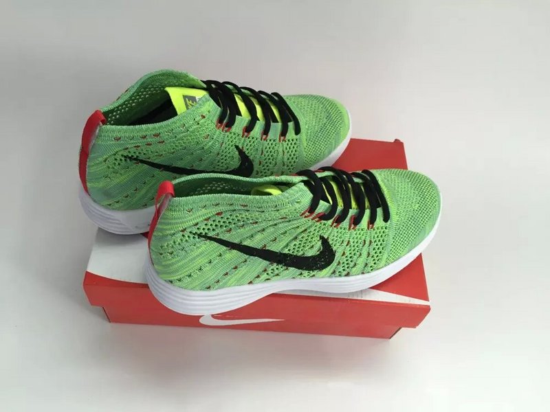 Nike Free Flyknit High Green Black Women Shoes