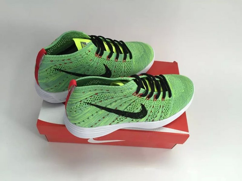 Nike Free Flyknit High Green Black Women Shoes - Click Image to Close