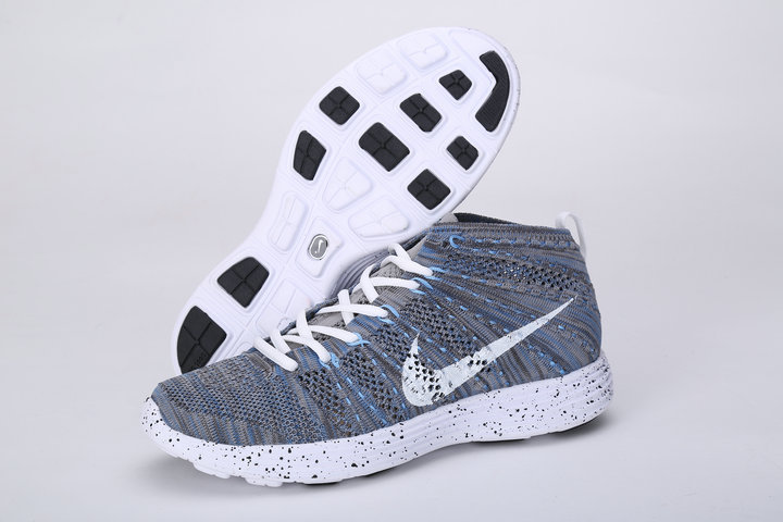 Nike Free Flyknit High Grey White Shoes